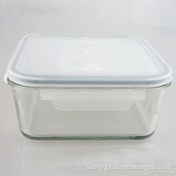 Borosilicate Airtight Food Storage Container, Microwave Safe, Square, Freeze Safe, 0.5 to 3.0L